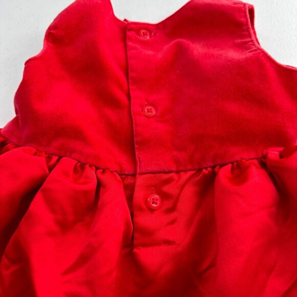 Baby Girls Red Carters 2-Piece Dress & Hat Set Size 6M Christmas Holiday Velvet - Picture 12 of 12